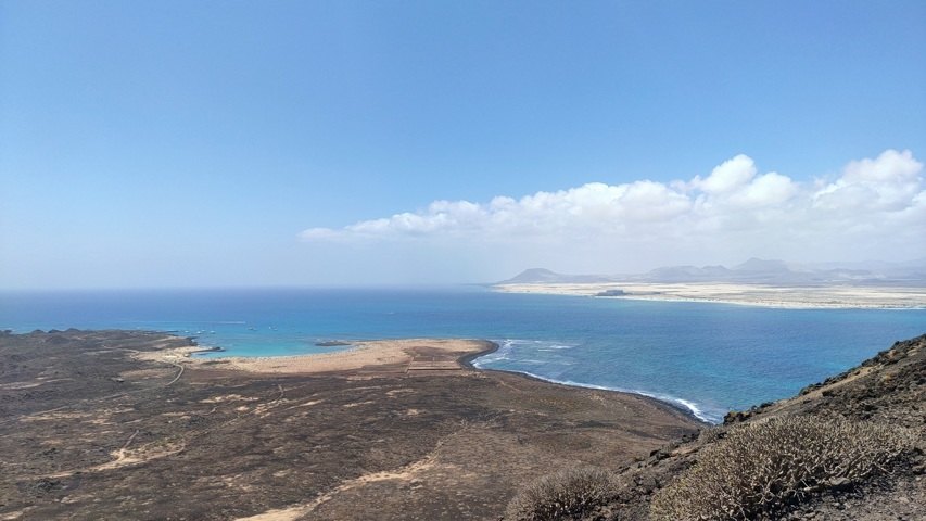 Isla de Lobos avec les dunes de Corralejo