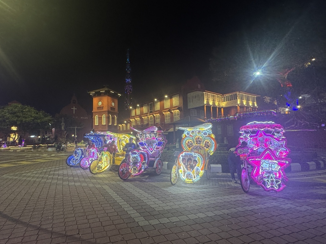 Les trishaw, vélo décoré et grosse musique pour les touristes
