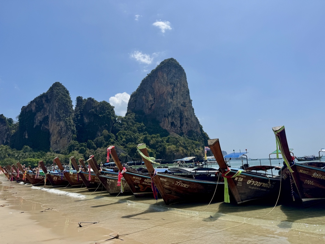 Arrivée à la plage, il y a plein de longtail
