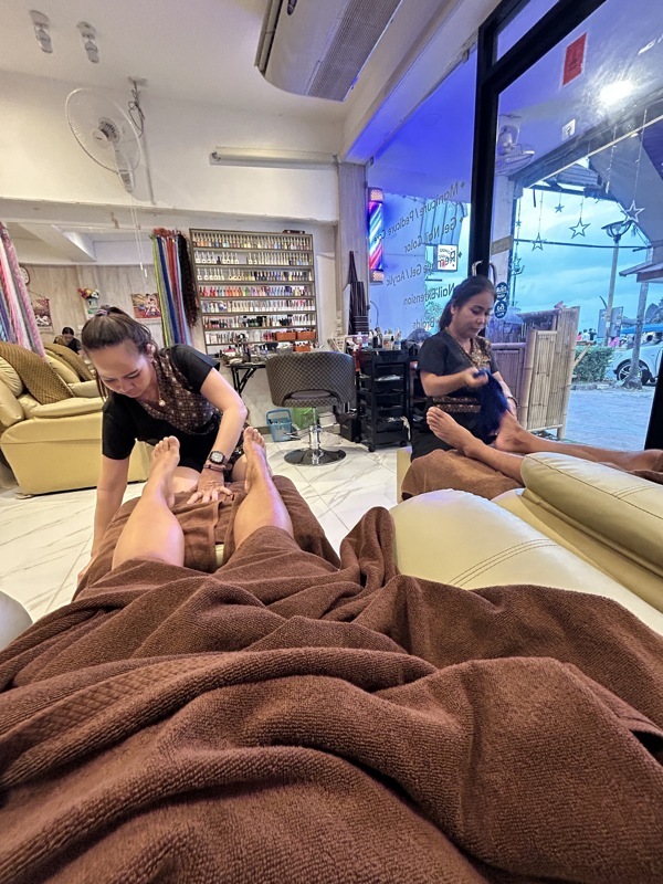 Massage des pieds et jambes