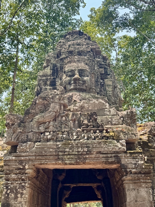 un visage dans un lotus