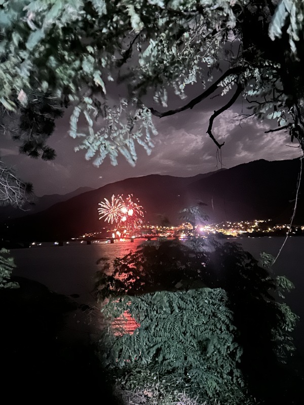 Feu d’artifice vue du lit directement