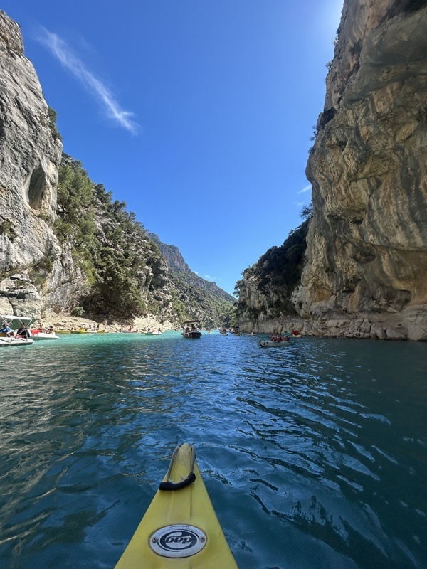 Canoë dans les gorges