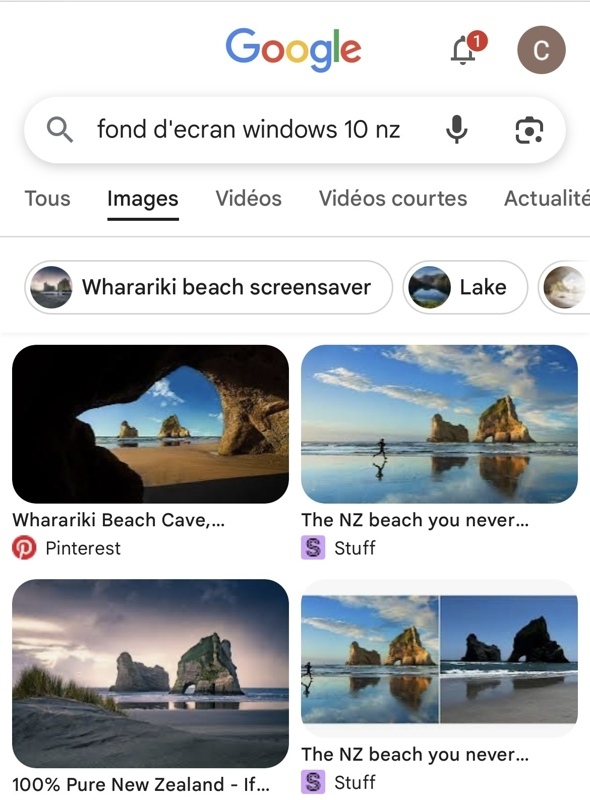 Fond d’écran sur Windows