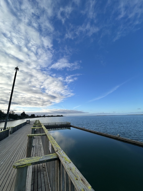 Motueka, la piscine ne donnait pas envie mais c’est sympa