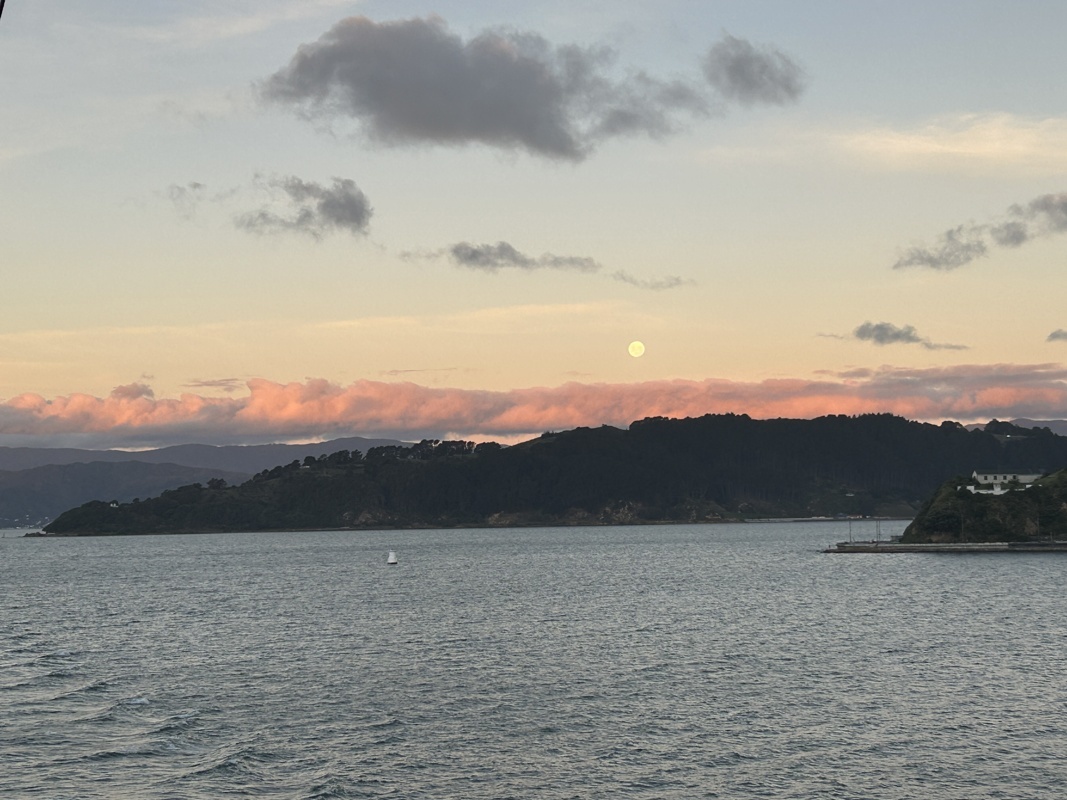 Coucher de soleil durant la traversée