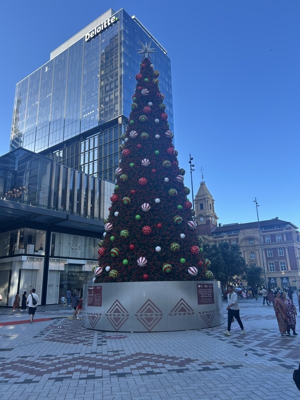 Esprit de Noël sous 20 degré et en short