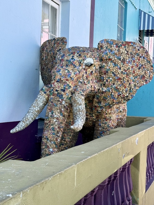 encore un éléphant, sur mon balcon cette fois ci! artiste plasticien doué