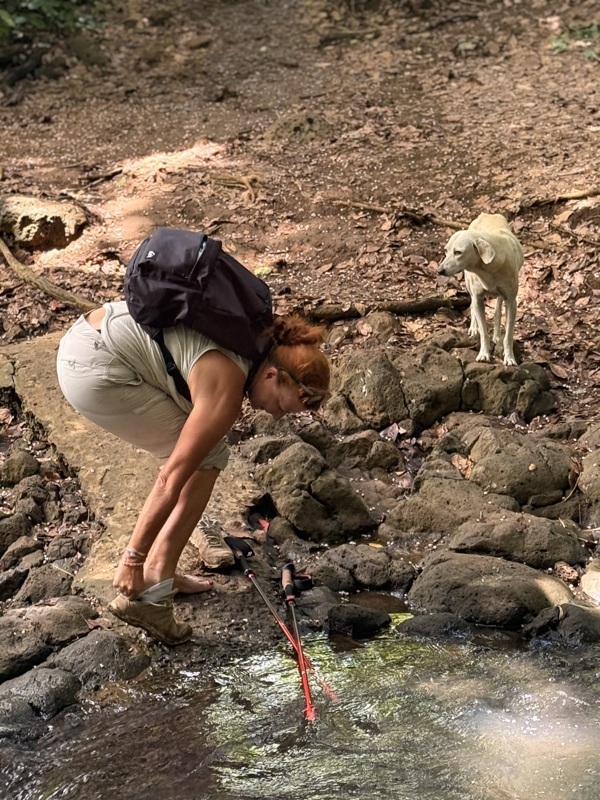 christelle avec un de nos compagnons à 4 pattes