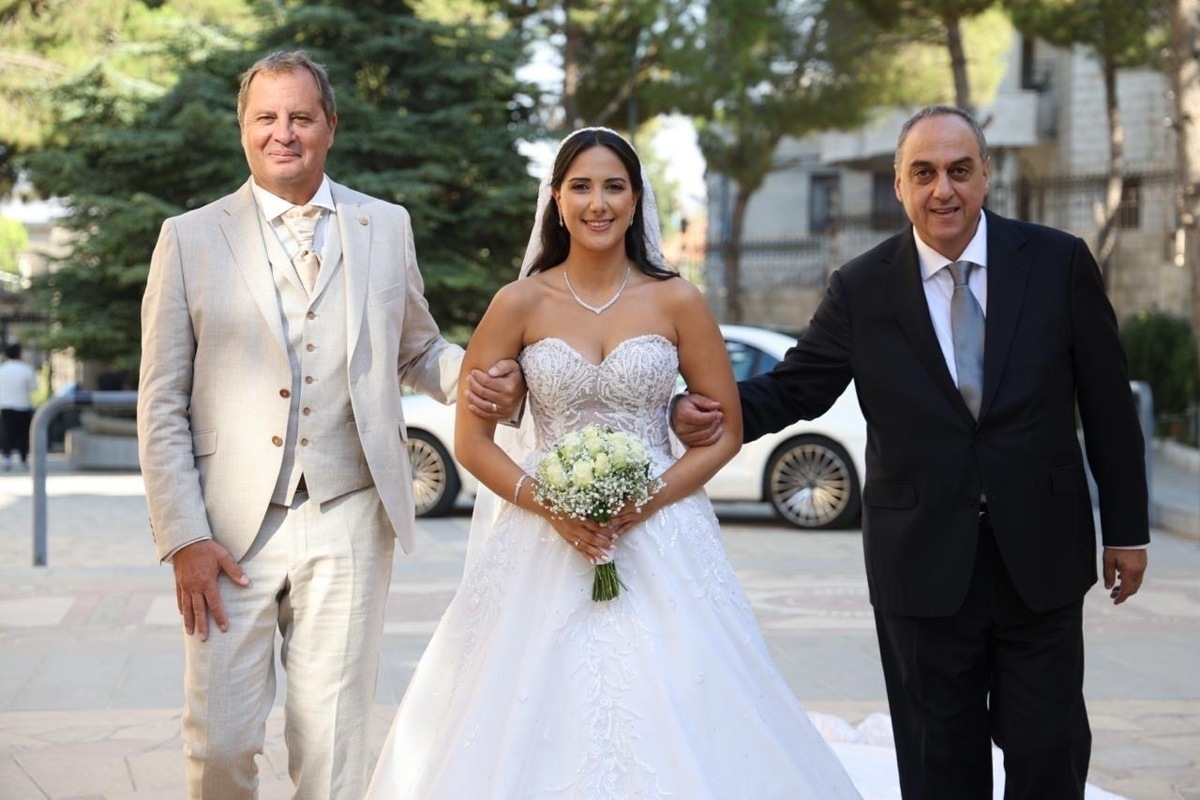 Mariée avec Claude son papa et moi